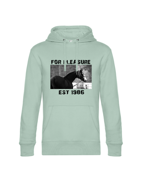 FOR PLEASURE 1986 HERREN HOODIE | PERSONALISIERBAR MIT DEINEM EIGENEN PFERDE- ODER TIERNAMEN, GEBURTSJAHR UND BILD