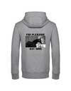 FOR PLEASURE 1986 HERREN ZIPPED HOODIE | PERSONALISIERBAR MIT DEINEM EIGENEN PFERDE- ODER TIERNAMEN, GEBURTSJAHR & BILD