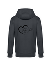 FUNKY FRED MIT HERZ HERREN ZIPPED HOODIE | PERSONALISIERBAR MIT DEINEM EIGENEN PFERDE- ODER TIERNAMEN