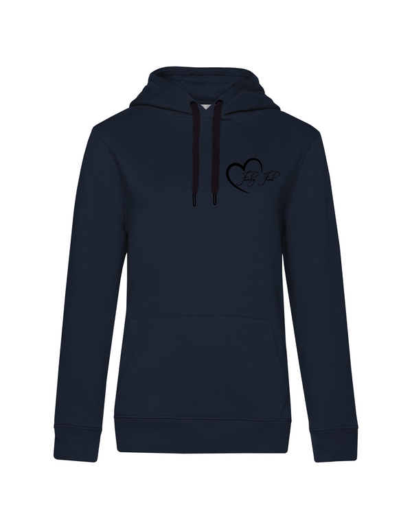 FUNKY FRED WITH HEART WOMEN HOODIE | PERSONALIZE WITH YOUR OWN HORSE OR ANIMAL NAME