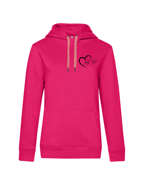 FUNKY FRED WITH HEART WOMEN HOODIE | PERSONALIZE WITH YOUR OWN HORSE OR ANIMAL NAME