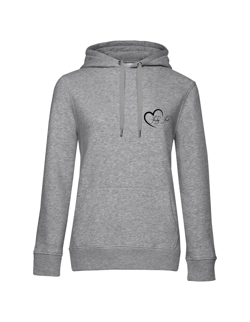 FUNKY FRED WITH HEART WOMEN HOODIE | PERSONALIZE WITH YOUR OWN HORSE OR ANIMAL NAME