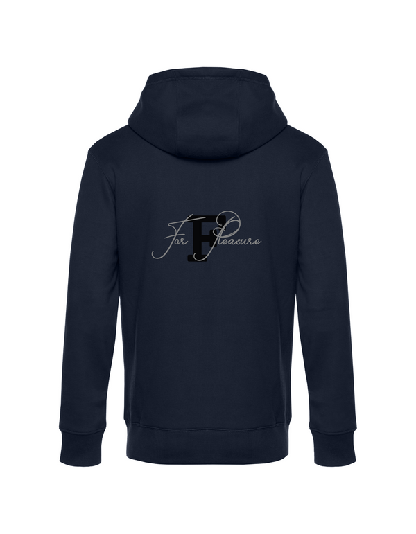 FOR PLEASURE MIT SCHWARZEM BUCHSTABEN  HERREN ZIPPED HOODIE | PERSONALISIERBAR MIT DEINEM EIGENEN PFERDE- ODER TIERNAMEN