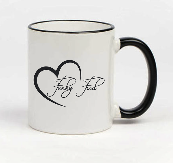 Funky Fred mit Herz | Personalisierbare Tasse