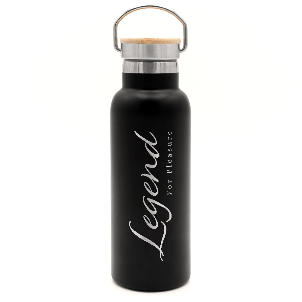 Legend | Personalisierbare Trinkflasche Schwarz