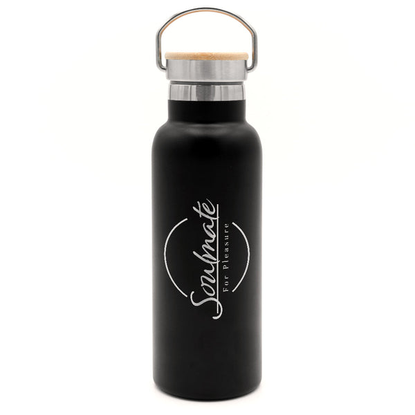 Soulmate | Personalisierbare Trinkflasche Schwarz